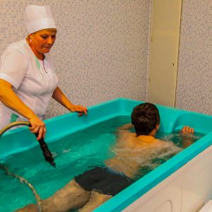 Подводный душ массаж в санатории Горячий ключ в городе Пятигорске - фотография