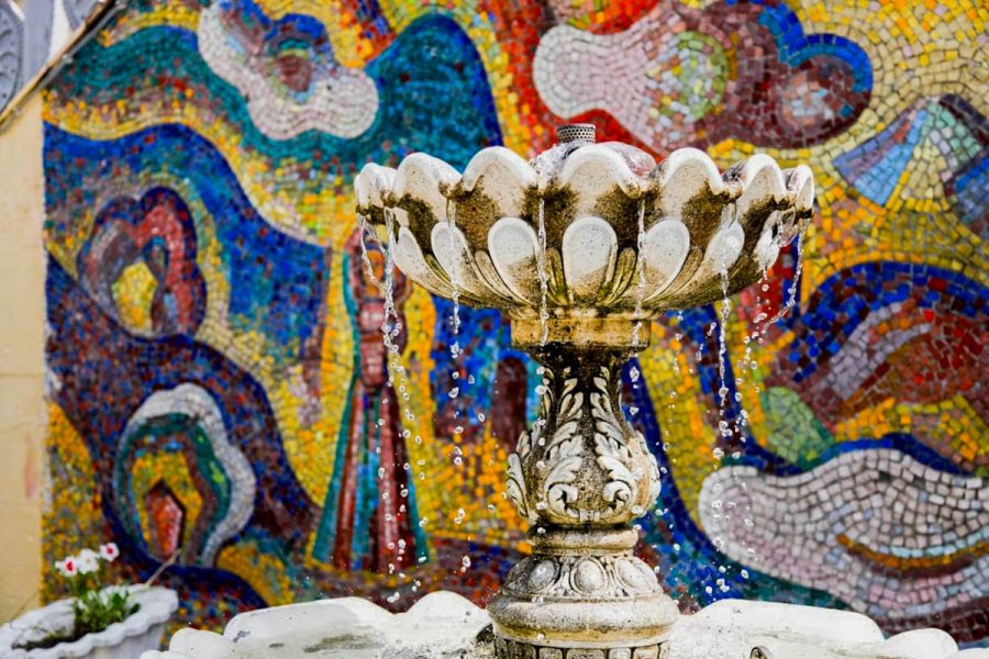 Фонтан в санатории Горячий ключ в городе Пятигорске - фотография