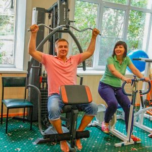 Тренажерный зал в санатории Горячий ключ в городе Пятигорске - фотография